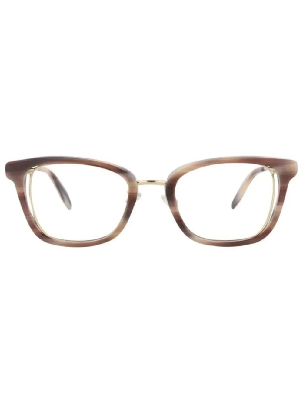 New Alexander McQueen Womens Square/Rectangle Pink Gold Transparent Fashion Desi
